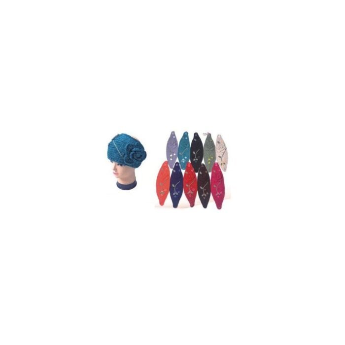 Ladies Ear Warmers With Flower