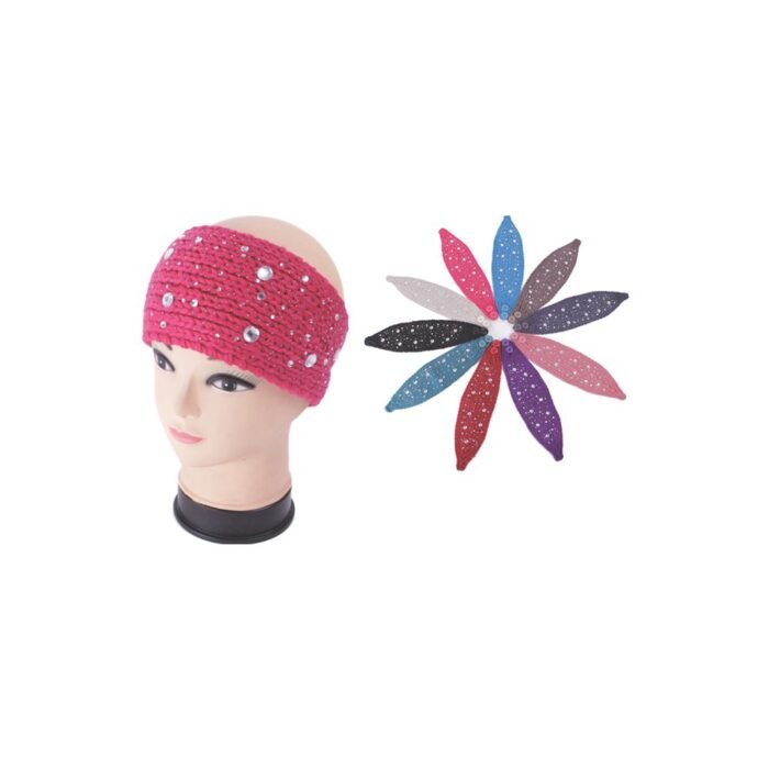 Women's Fashion Assorted Color Winter Headbands With Stones