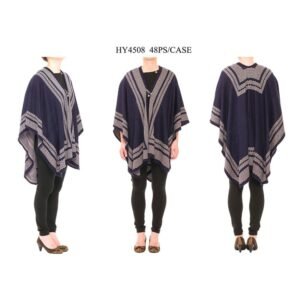 Ladies Poncho Navy Blue