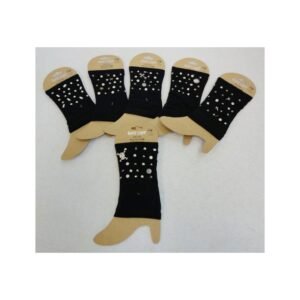 265313.jpg Black Color Boot Topper With Assorted Studs