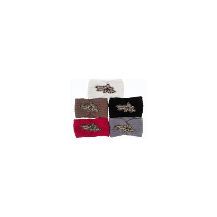 266039.jpg Knit Head Band W/ Rhinestone Patch