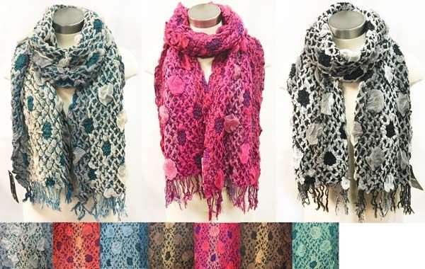 Puffy Multicolor Bamboo Scarves