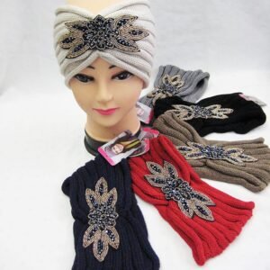 Floral Rhinestone Ear Warmer