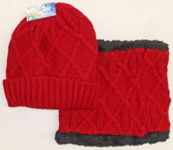 388790.jpg Fleece Lined Ski Hat With Neck Warmer