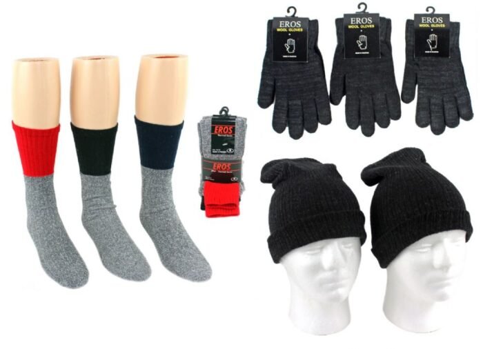 Adult Merino Wool Combo - Hats, Gloves, And Socks Includes