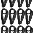 Yacht & Smith Black Fleece Scarfs - 60"x12" Inches