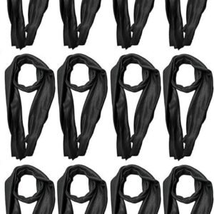 420490i_22137270.jpg Yacht & Smith Solid Black Color Warm Winter Fleece Scarves