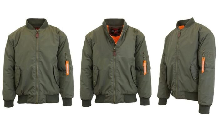Men's Heavyweight MA-1 Flight Bomber Jacket