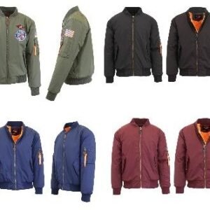 421135.jpg Men's Heavyweight MA-1 Flight Bomber Jackets Pallet Deal Mix Sizes Colors