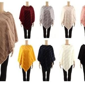 421882.jpg Women's Faux Fur Winter Pullover Cape In Assorted Color
