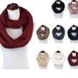 Women's Acrylic Winter Scarf Crochet Knit Tube Scarf Assorted Color