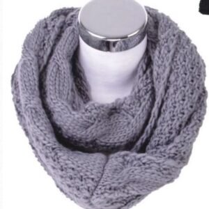Women's Knitted Winter Infinity Scarf In Assorted Colors