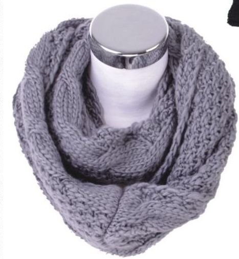 Women's Knitted Winter Infinity Scarf In Assorted Colors