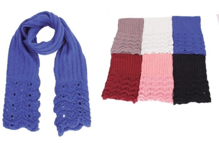 Knitted Infinity Scarf Chevron Knit