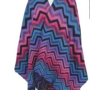 Women's Chevron Waved Poncho Shawl