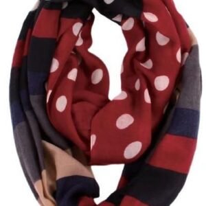 Women's Polka Dot Print Light Weight Infinity Scarf