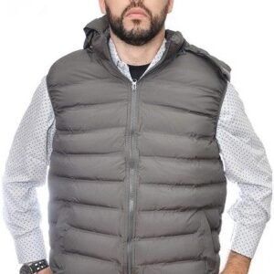 Men's Nylon Synthetic Down Hooded Puffer Vest