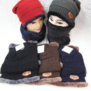 Winter Beanie Scarf Hats Circle Scarf Slouchy Skull Cap