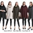 425455.jpg Women's Poncho Cape With Hoody And Fur Trim