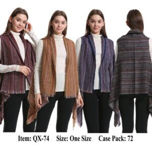 425463.jpg Women's Multi Color Strip Vest Scarf