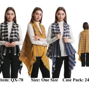 425467.jpg Women's Small Plaid Vest Scarf