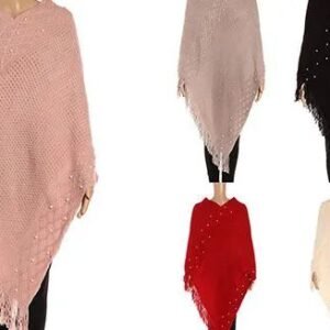 449389.jpg Women's Luxurious Large Thick Solid Color Pashmina Wrap With Pearls
