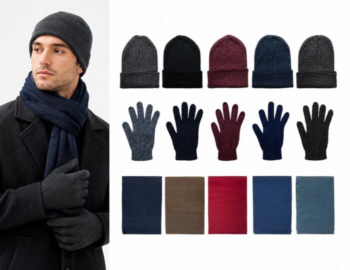 451482i_87297195.jpg Yacht & Smith Unisex 3 Piece Winter Set Hat, Gloves & Scarf In Assorted Colors