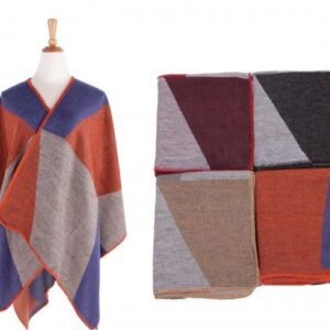 452193.jpg Women's Color Block Shawl Wrap