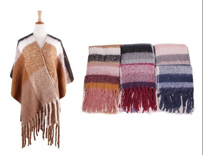 452197.jpg Women Poncho Open Front Blanket Shawl Capes Knitted Sweater Cardigan Wraps