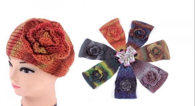 Ear Muffler Headwrap For Women Knit Earmuff With Flower