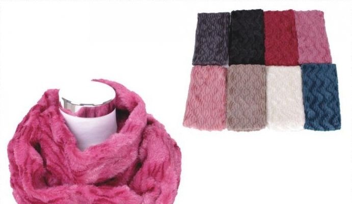 452426.jpg Women's Plush Solid Winter Infinity Scarf