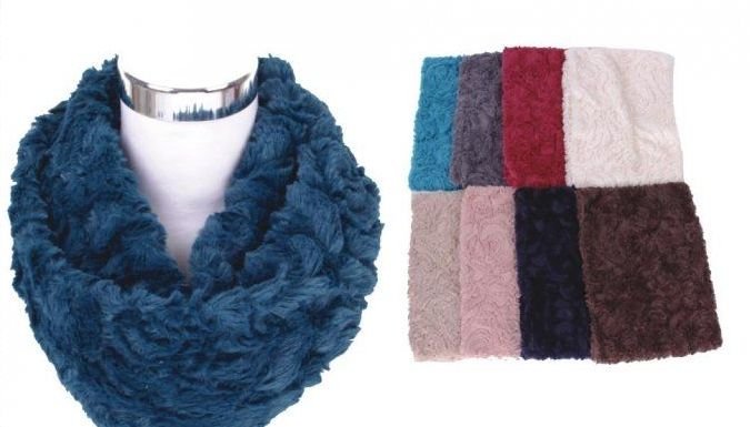 452427.jpg Women's Plush Solid Winter Infinity Scarf
