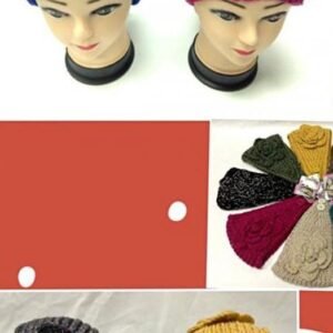 Knit Flower Wide Headband