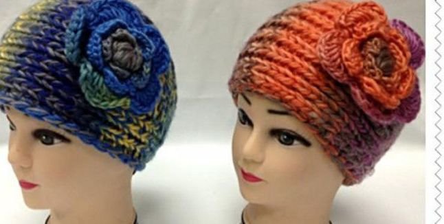 452447.jpg Women's Knit Colorful Floral Ear Warmer Headband