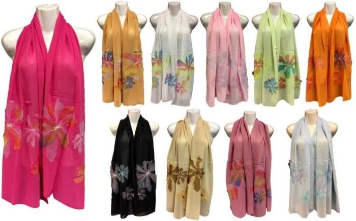 454089.jpg Silk Scarves With Large Flower
