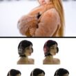 Faux Fur Lined Earmuffs With Snowflake Pattern