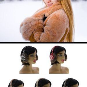 Faux Fur Lined Earmuffs With Snowflake Pattern