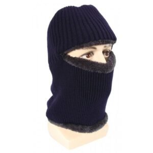 Hole Beanie With Neck Warmer