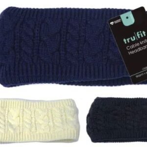 496123.jpg Sherpa Lined Cable Knit Headband