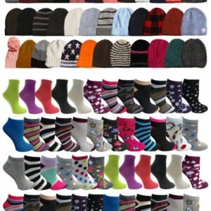 506381.jpg Yacht & Smith Women's Assorted Beanies And Colorful Ankle Socks Set
