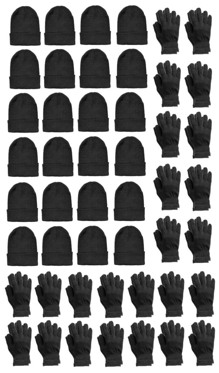 519992i_18860901.jpg Yacht & Smith Unisex Warm Winter Hats & Glove Set - 2 Piece