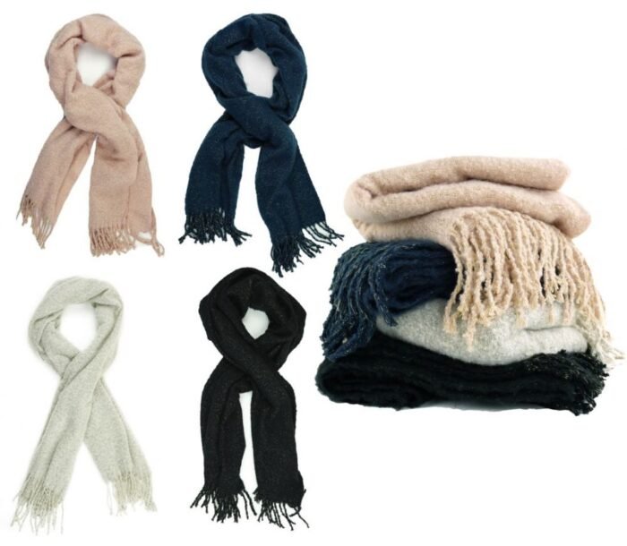 532632.jpg Britt's Knits Stardust Oversized Marbled Scarves With Fringe Ends