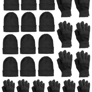 541373i_54606442.jpg Yacht & Smith Unisex Warm Winter Hats & Glove Set - 2 Piece
