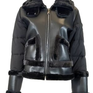 571191.jpg Sherpa Lined Faux Leather Jacket