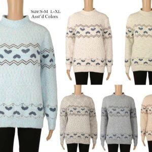 575303.jpg Women's Heart Print Sweater