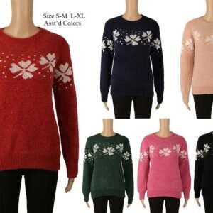 575304.jpg Woman Clover Print Sweater