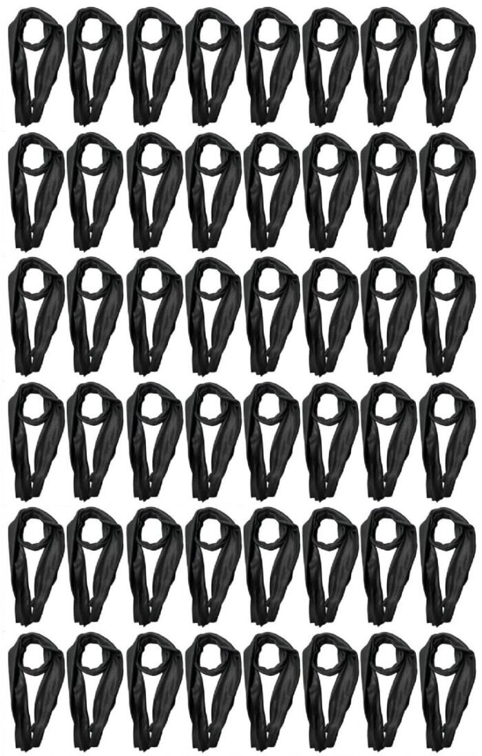 Yacht & Smith Black Fleece Scarfs - 60"x12" Inches