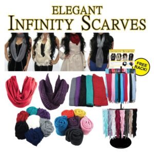 Infinity Scarves 72 Pc Display