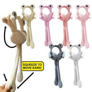 Long Frog Earmuffs With Moving Ears