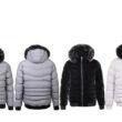 Men's Reflective Puffer Jacket With Fur Lining